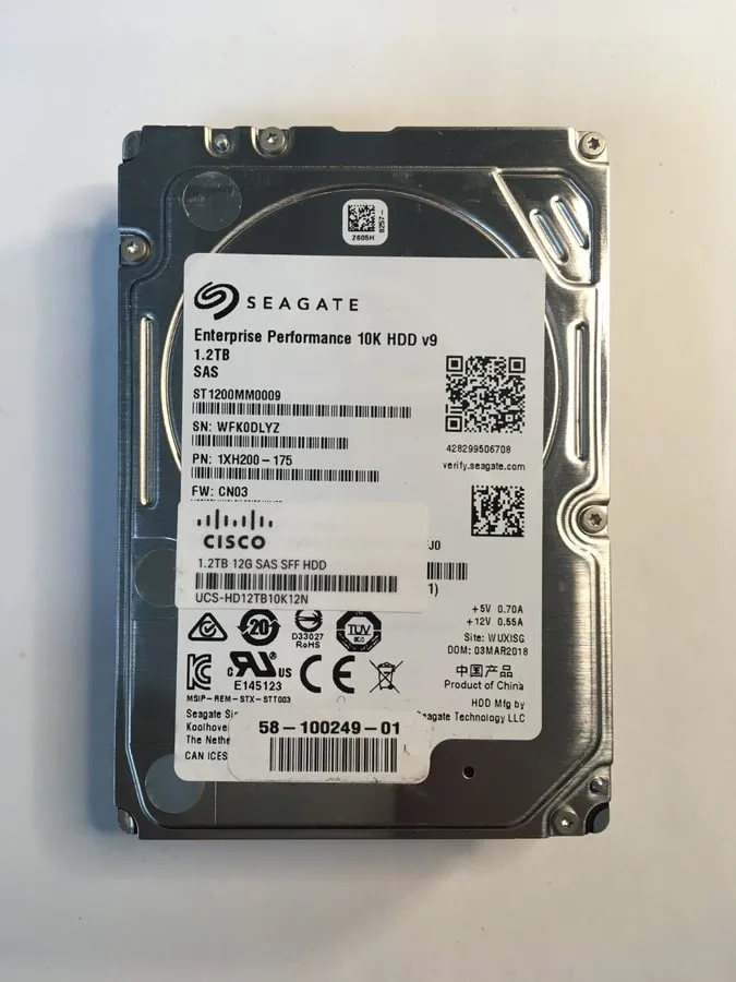 Жёсткий диск Dell ST1200MM0009 1.2TB 2.5" 12Gb/s 128MB 10K RPM SAS HDD Dell P/N: