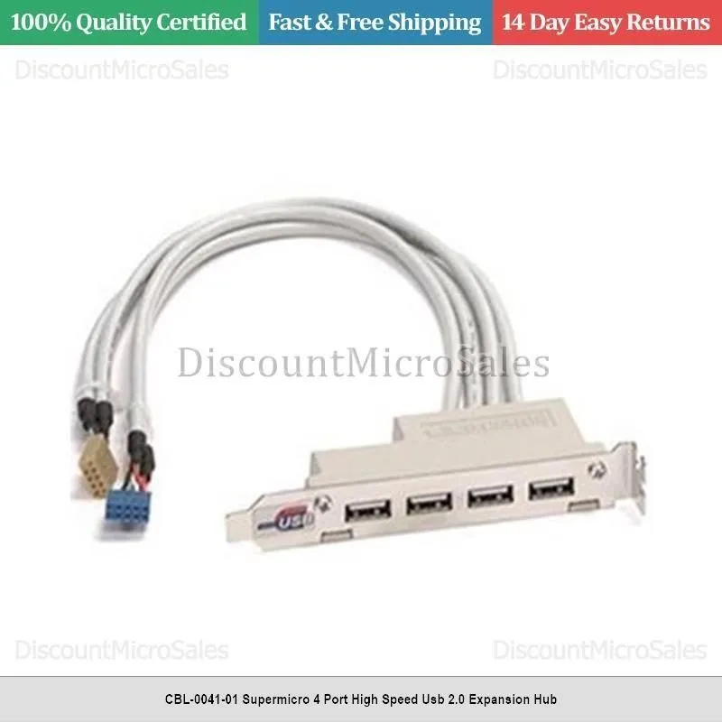 Кабель CBL-0041-01 Supermicro 4 Port High Speed Usb 2.0 Expansion Hub........W9S