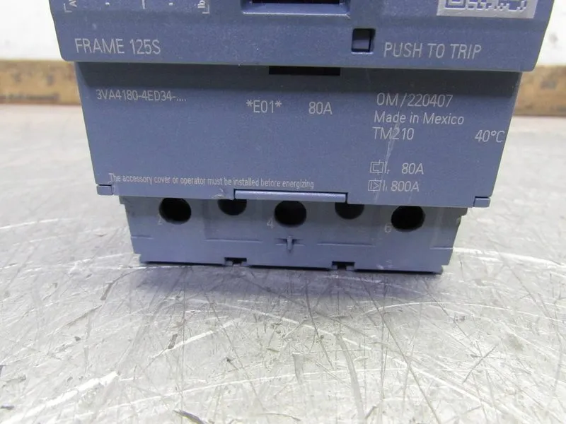 Автоматический выключатель Siemens 3VA4150-6ED34-0AA0 3p 50a 65k Circuit Breaker — фото лота 4