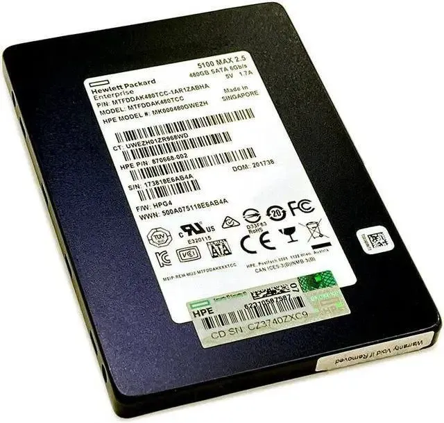 SSD-накопитель MICRON 480GB 2.5" 7MM SATA SSD SOLID STATE DRIVE MTFDDAK480TCC 84 — фото лота 1