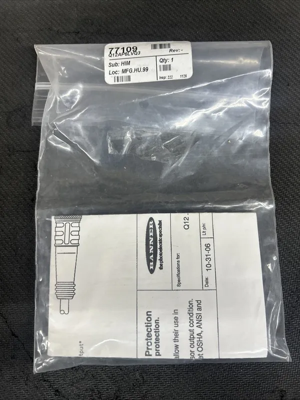 Фотоэлектрический датчик Banner Q12AP6LVQ3 17108H Photoelectric Sensor 10-30VDC  — фото лота 1