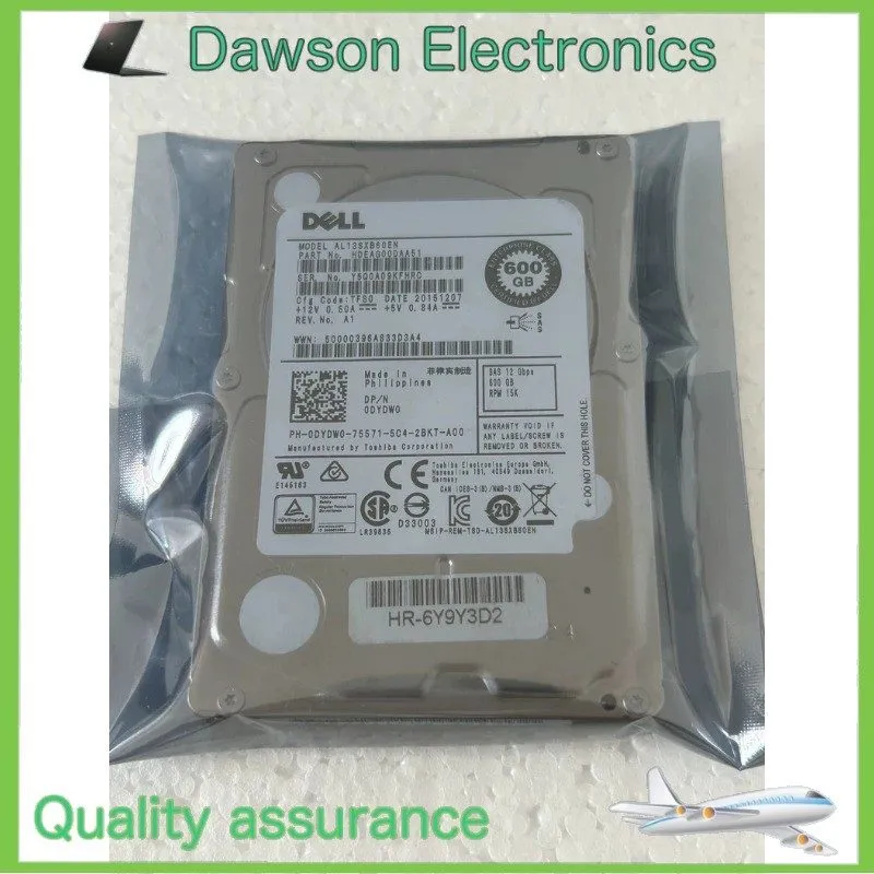 Жёсткий диск DYDW0 600GB 15K 12G 12Gbps SAS 2.5" Enterprise HDD Hard Drive 0DYDW