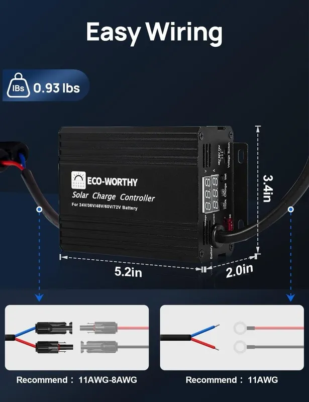 Аккумулятор 600W MPPT 48V/60V/72V Solar Boost Charge Controller Electric Vehicle