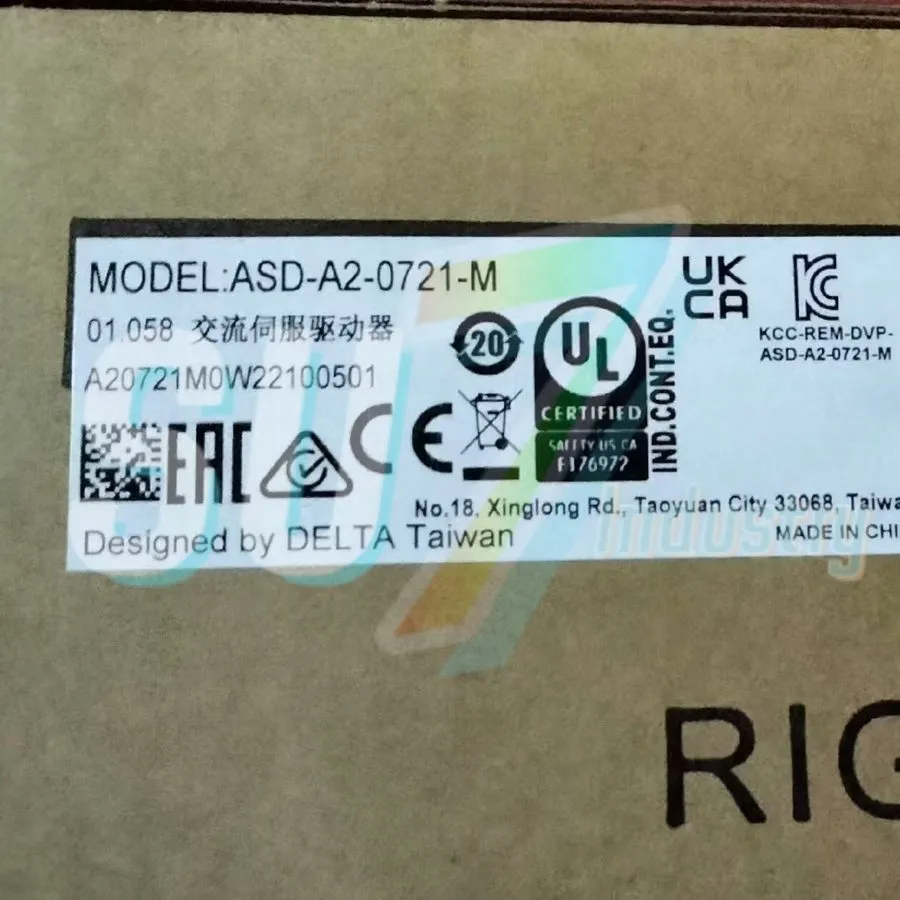 Сервопривод DELTA ASD-A2-0721-M AC SERVO DRIVE 750W 220V