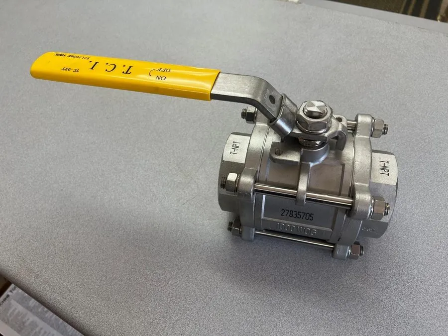 Клапан 2-1/2" STAINLESS STEEL BALL VALVE THREADED FULL PORT TC-03T 316SS 1000 WO