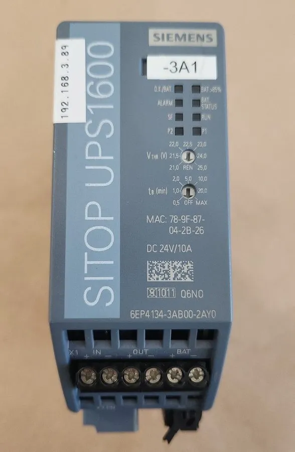 Блок питания Siemens 6EP4134-3AB00-2AY0 Power Supply SITOP UPS1600 24Vdc
