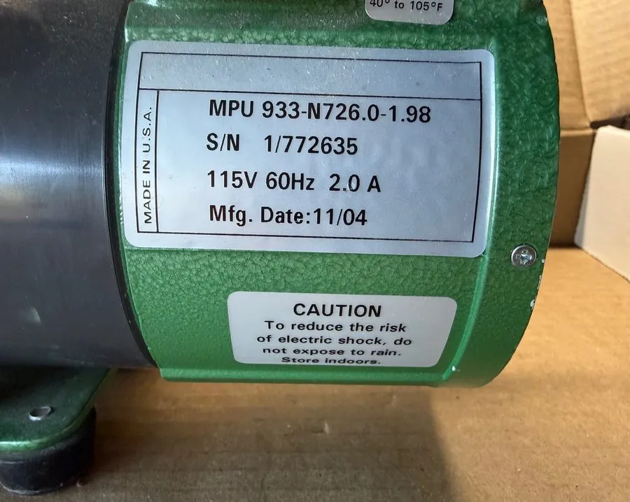 Насос Chemglass CG-4800-03 Vacuum Pump 115V 2A Lab Diaphragm Pump Green