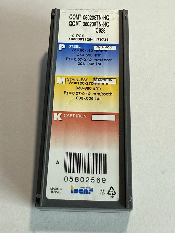 Режущий инструмент Iscar QOMT 060208TN-HQ IC328 Carbide Milling Insert