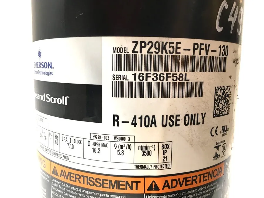 Компрессор Copeland ZP29K5E-PFV-130 Scroll Compressor 2.5-Ton 208-230V 1PH 31100