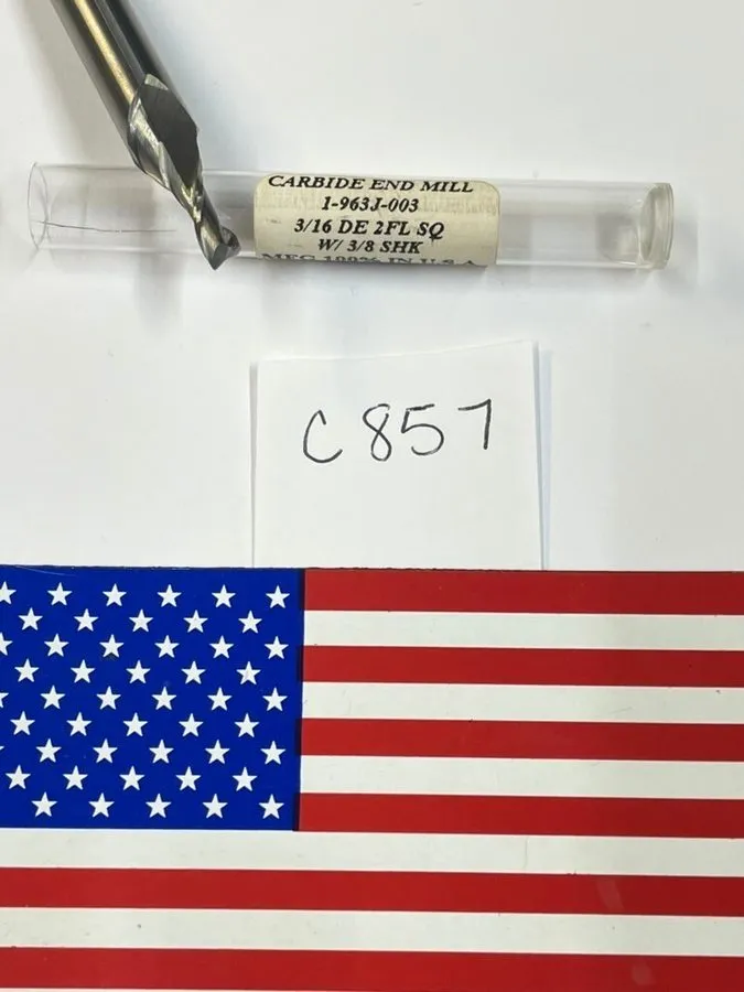 Режущий инструмент HTC 3/16" DIAMETER CARBIDE END MILL 1-963J-003. 2 FL DE. 1/2" — фото лота 2