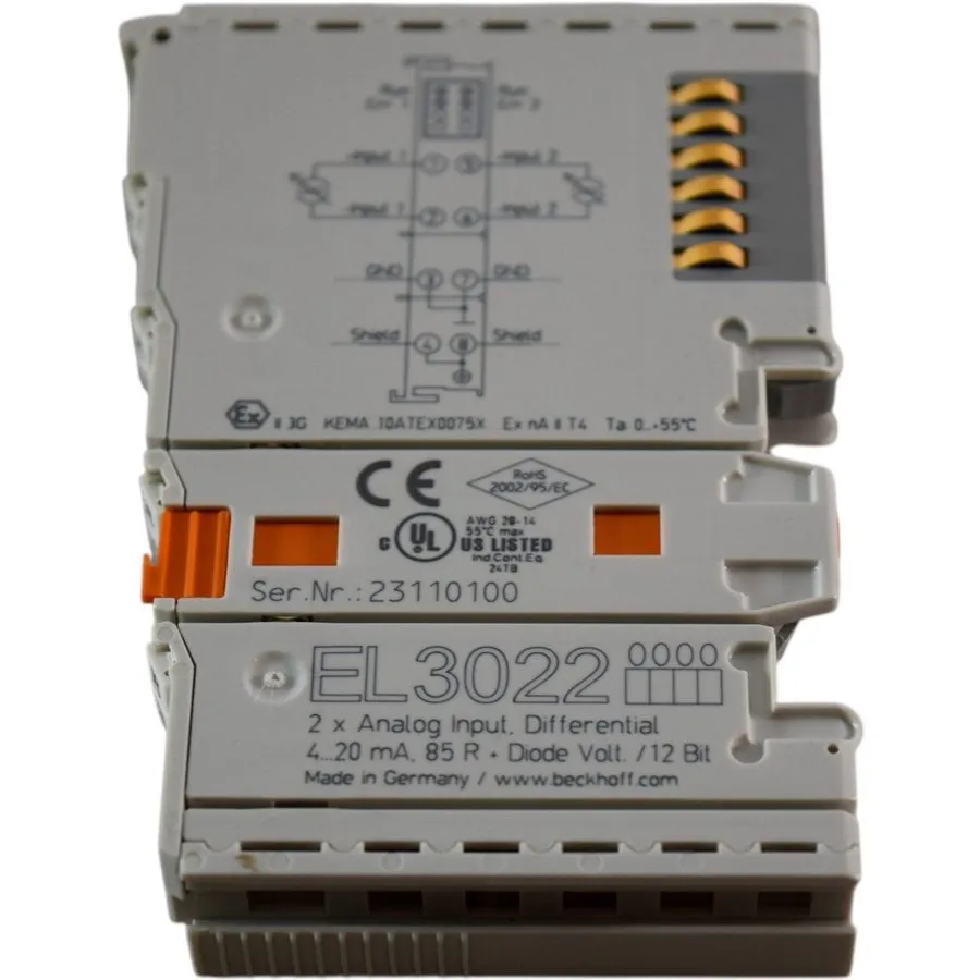 Модуль ввода-вывода Beckhoff EL3022 EtherCAT Terminal Analog Input
