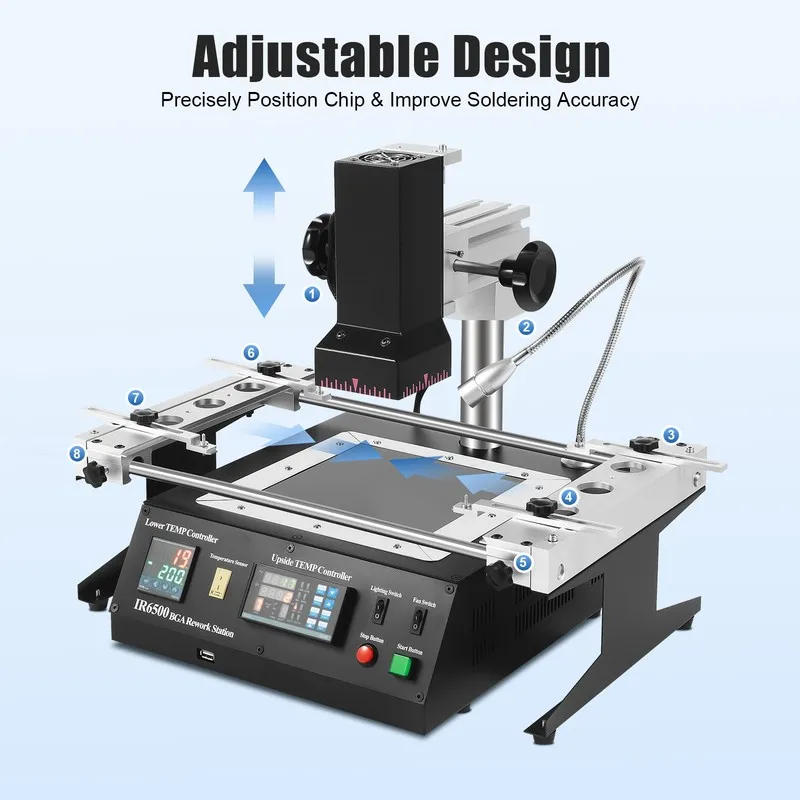 Паяльная станция IR6500 1250W BGA IR Infrared Rework Soldering Station Reflow Re