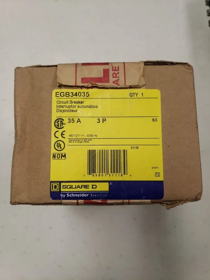 Автоматический выключатель EGB34035 Square D Miniature Circuit Breaker 3-Pole 48