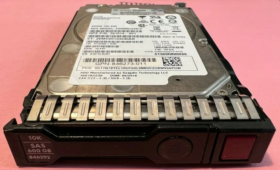 Жёсткий диск 781514-001 HP 600GB 12G SAS 10K 2.5IN SC HDD 846267-B21 846292-001 