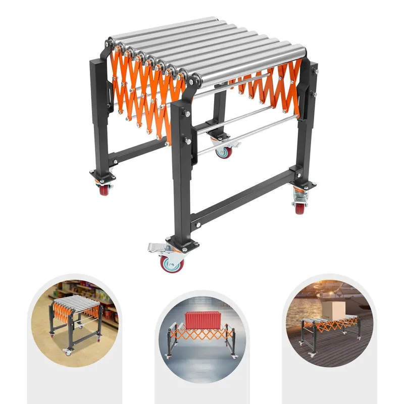 Конвейер Adjustable Roller Conveyor Table Flexible Roller Conveyor 17-51inch 176 — фото лота 2