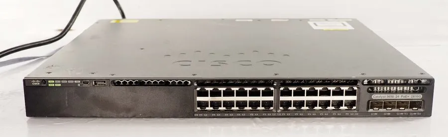 Коммутатор Cisco Catalyst 3650 24-Port PoE 2x 10G SFP+ Network Switch WS-C3650-2