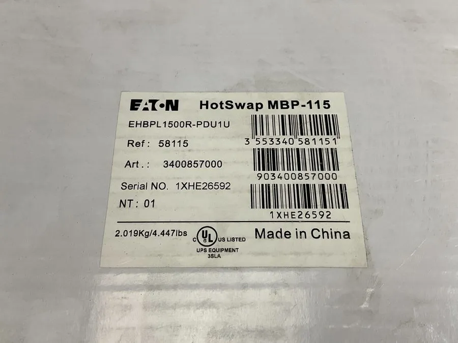 Блок розеток PDU Eaton 1U Basic Rack 6 5-15R Outlet 110-125V 12A PDU HotSwap EHB