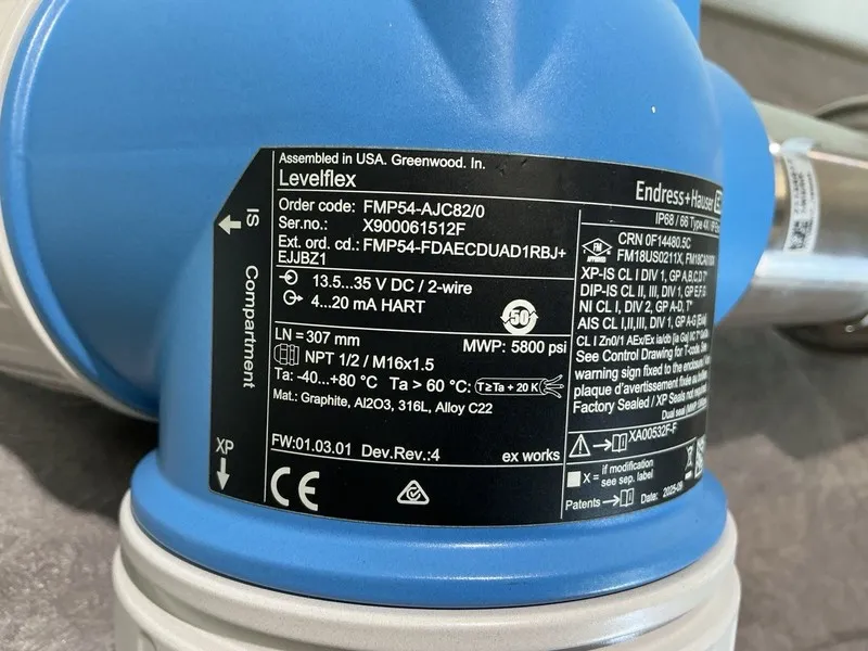 Датчик уровня ENDRESS+HAUSER FMP54-AJC82/0 Guided Wave Radar Level Transmitter