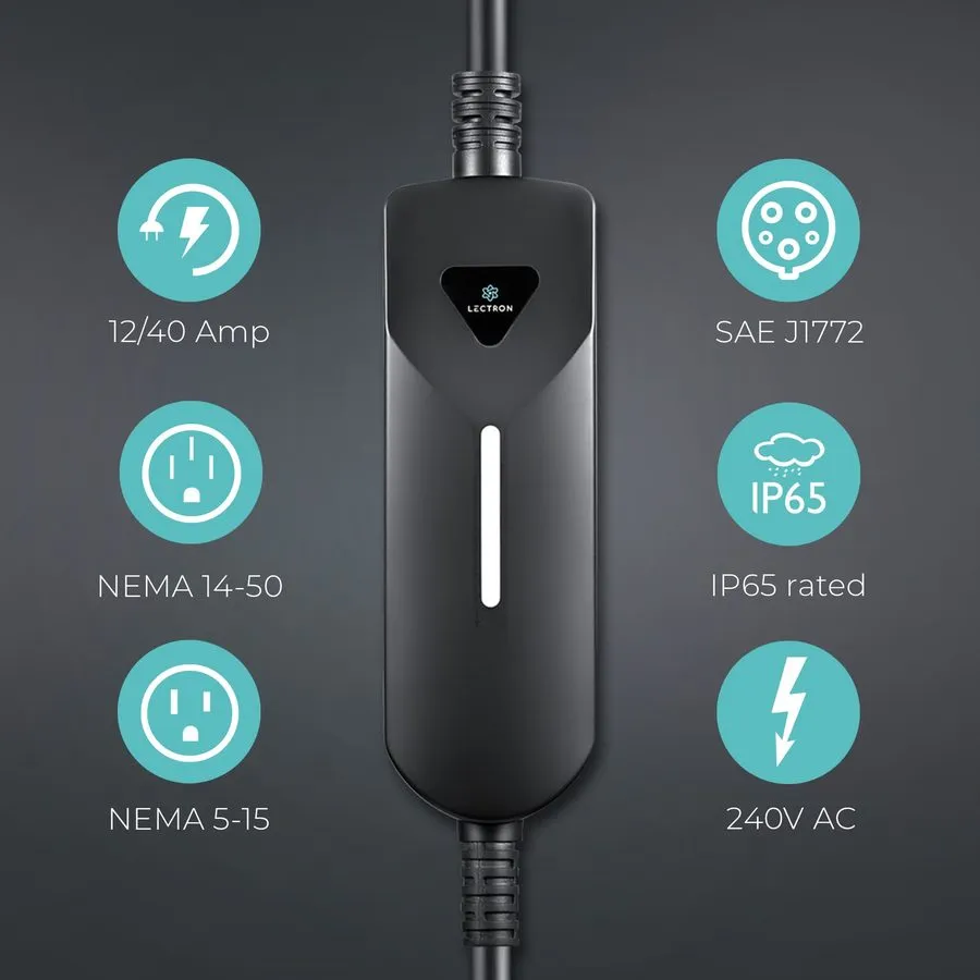 Аккумулятор Lectron Level 1/2 EV Charger (12A/40A) w/ NEMA 5-15 & 14-50 Dual Cha — фото лота 1