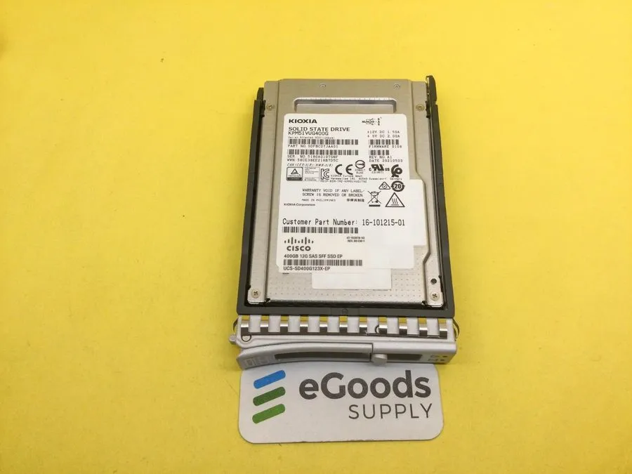 SSD-накопитель KPM51VUG400G Cisco Kioxia 400GB SAS 12Gb/s 2.5" SSD UCS-SD400G123