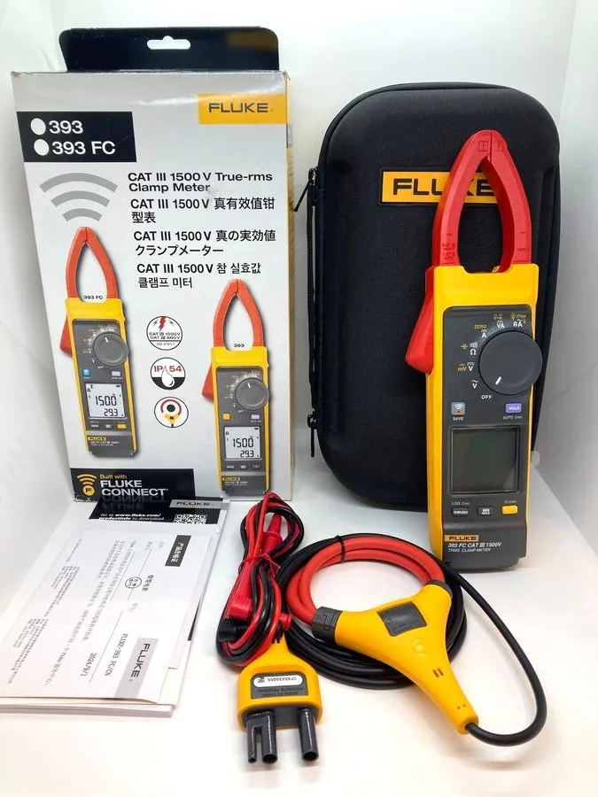 Тестер Fluke 393 FC True RMS Clamp Meter 1500V CAT III, Compact IP54 Rated