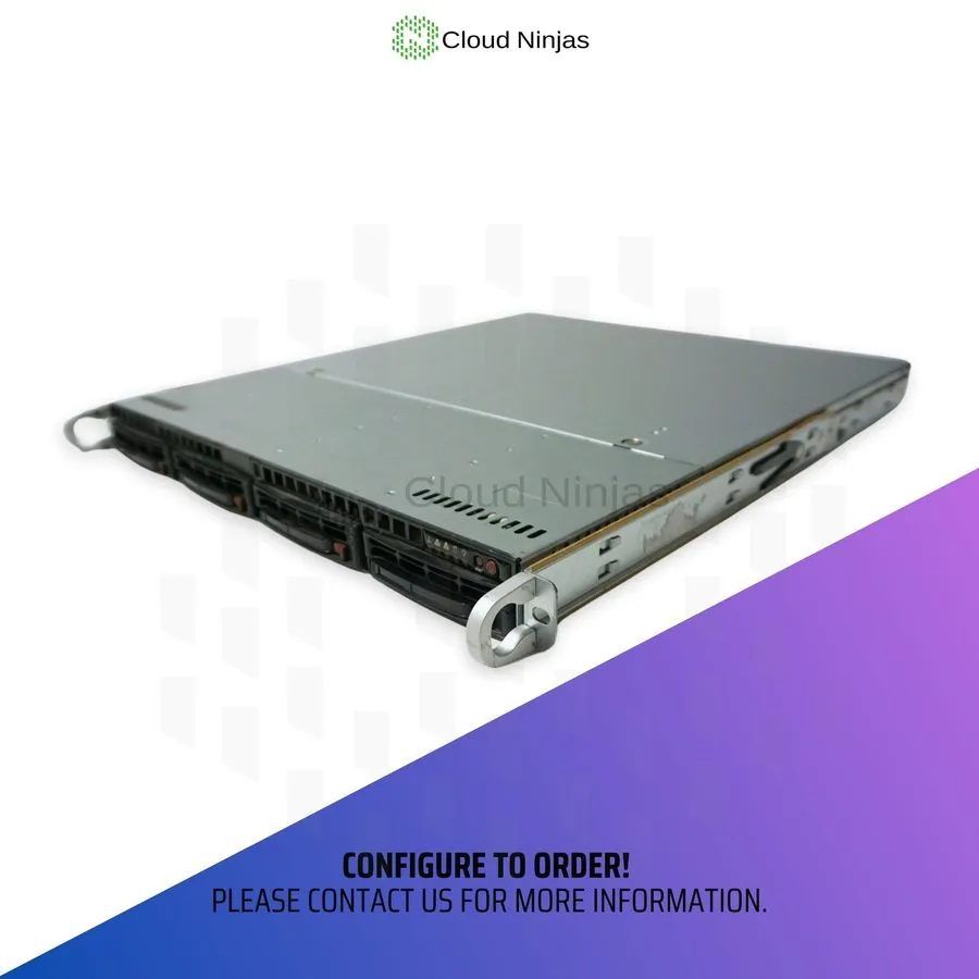 Сервер Cloud Ninjas ARS-4LS 1U 4 Bay Server AMD Ryzen 9 9950x 16 Core DDR5 ECC N