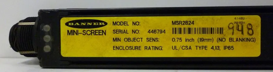 Световая завеса Banner Engineering MSR2824 Mini-Screen Safety Light Curtain Rece