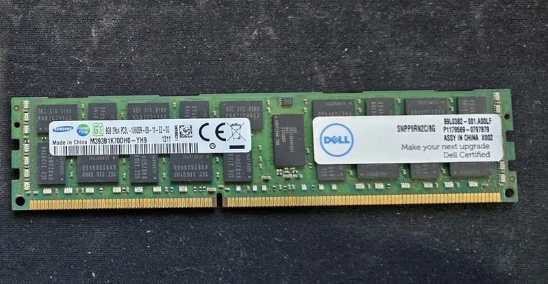 Модуль памяти Set 4 SAMSUNG M393B1K70DH0-YH9 8GB 2RX4 PC3L-10600R DDR3 SERVER RA