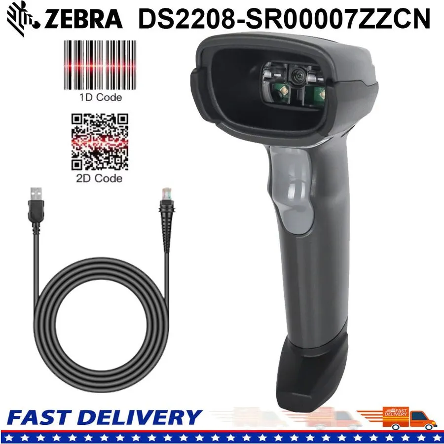 Сканер штрих-кода Zebra DS2208-SR00007ZZCN 1D/2D USB Corded Handheld Barcode Sca