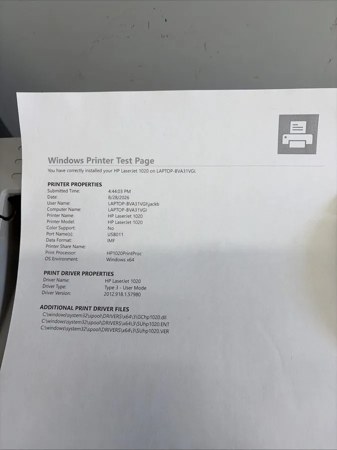 Лазерный принтер HP LaserJet 1020 USB Laser Printer Complete Q5911a complete