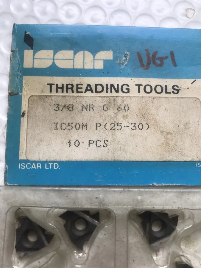 Режущий инструмент ISCAR 16IR 16 STACME IC50M THREADING INSERT — фото лота 1