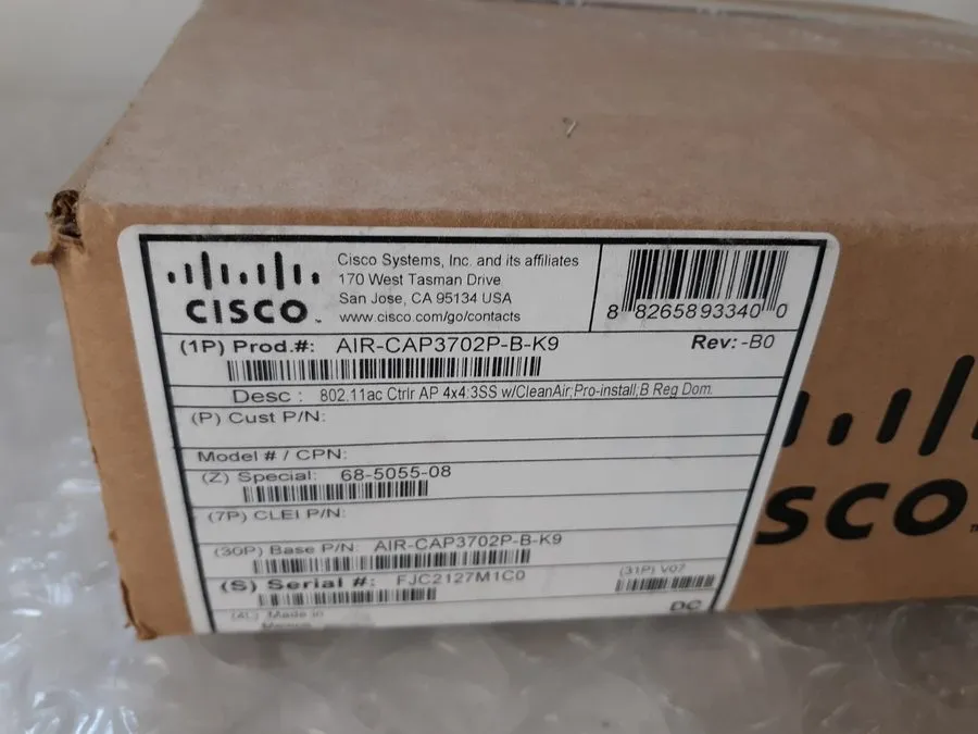 Точка доступа Wi-Fi Cisco AIR-CAP3702P-B-K9 802.11ac Aironet Wireless Access Poi