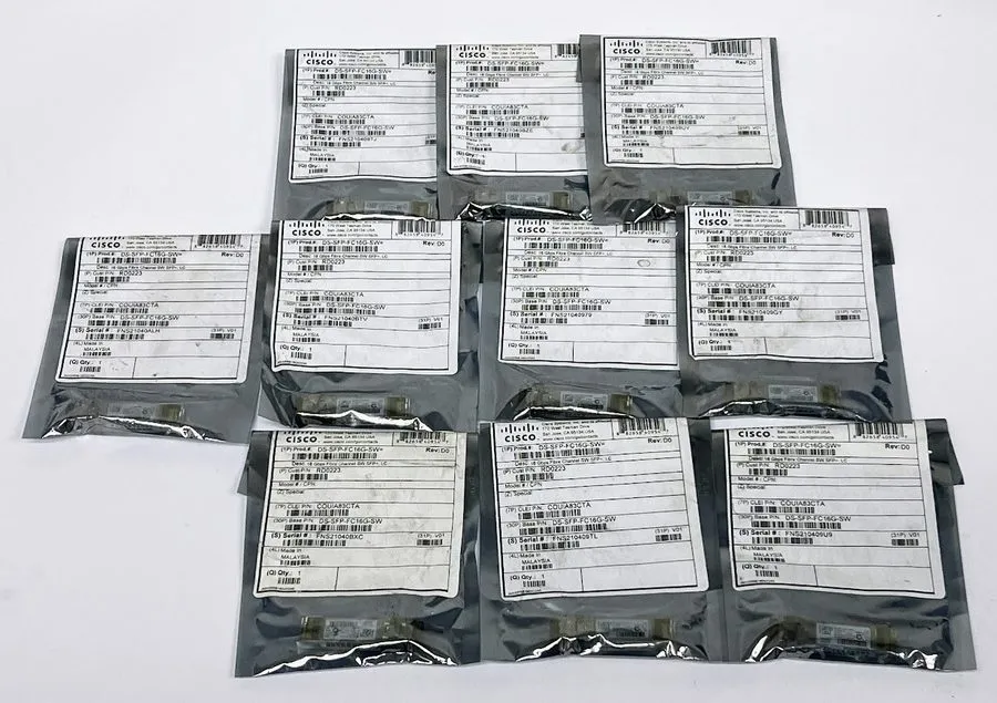 Трансивер DS-SFP-FC16G-SW CISCO 16GBPS FC SW SFP+ IN (INCLUDES 20 X OPTICS) — фото лота 1