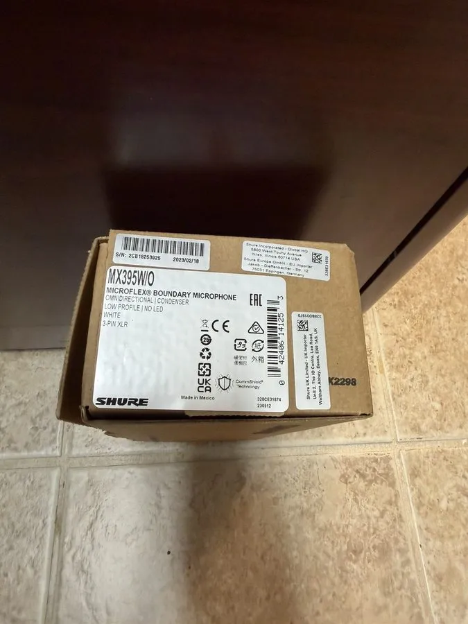 Микрофон Shure MX395W/O Low Profile Boundary Microphone White Omni