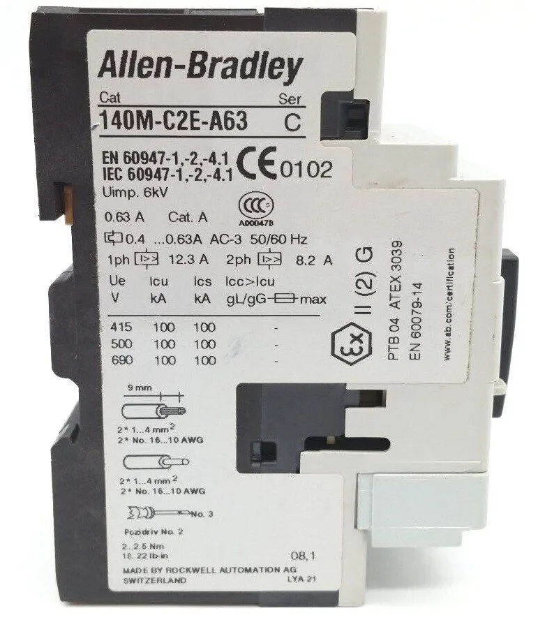 Автоматический выключатель Allen Bradley 140M-C2E-A63 Motor Protection Circuit B