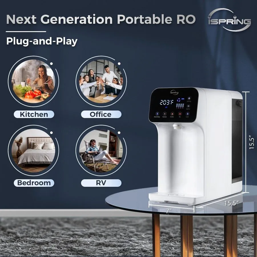 Насос iSpring RCD100 5-Stage Countertop Reverse Osmosis System Instant Hot RO Wa — фото лота 1