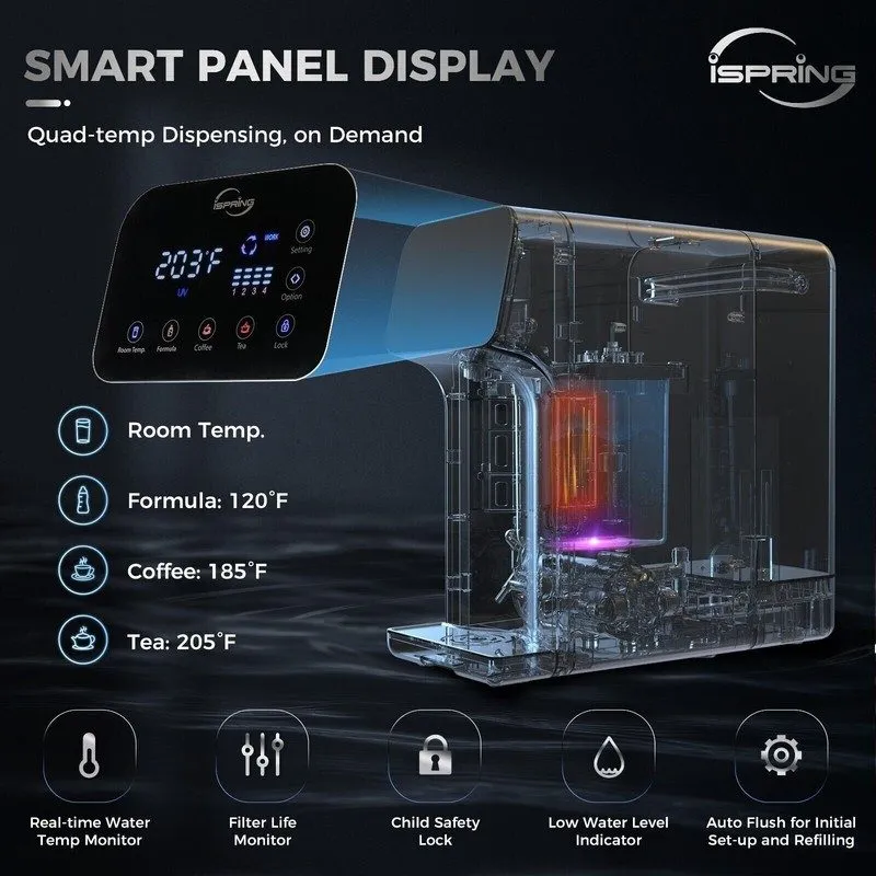 Насос iSpring RCD100 5-Stage Countertop Reverse Osmosis System Instant Hot RO Wa — фото лота 3