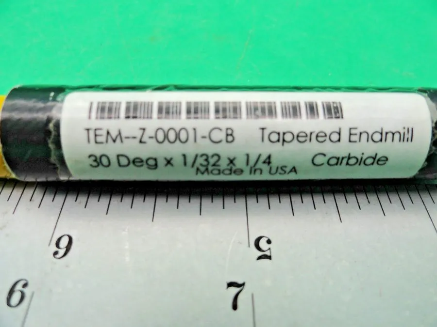 Режущий инструмент 30deg.x1/32x1/4"END MILL CARBIDE AWARD TEM-Z-0001-CB — фото лота 1