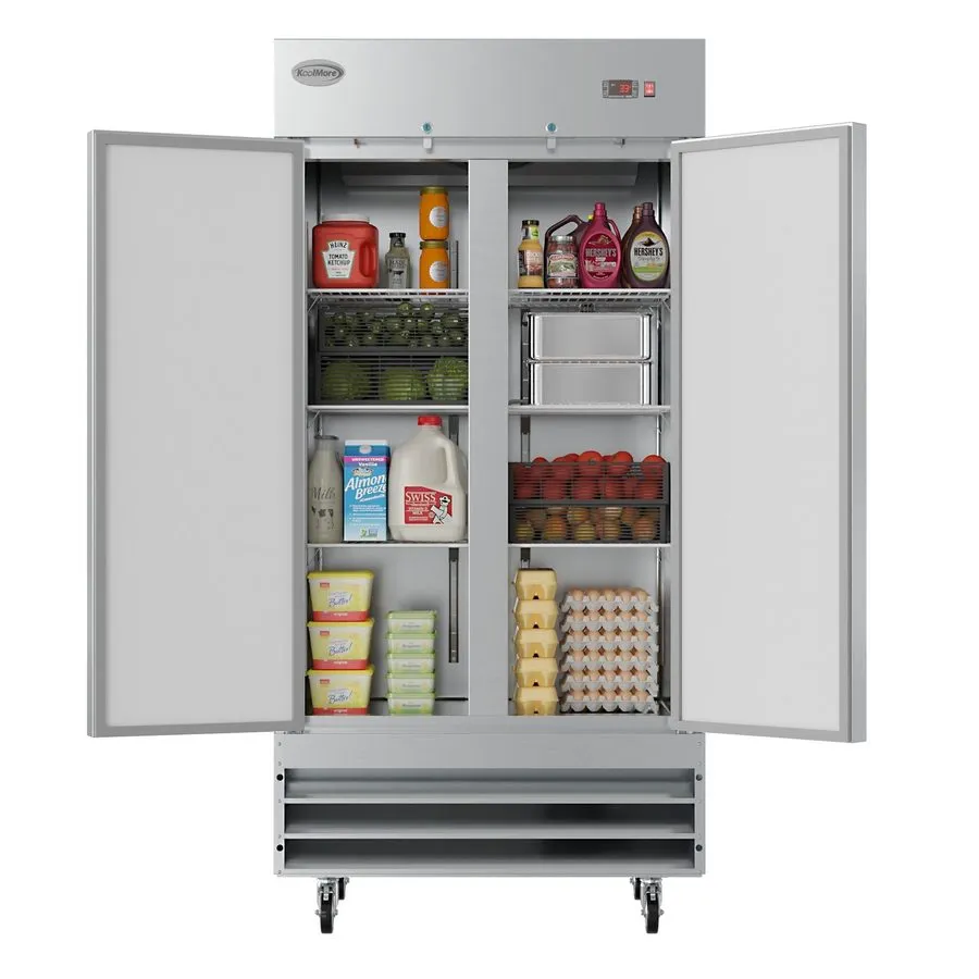 Морозильный шкаф Koolmore RIR-2D-SS35C 39" 2-Solid Door Reach-In Refrigerator, 3