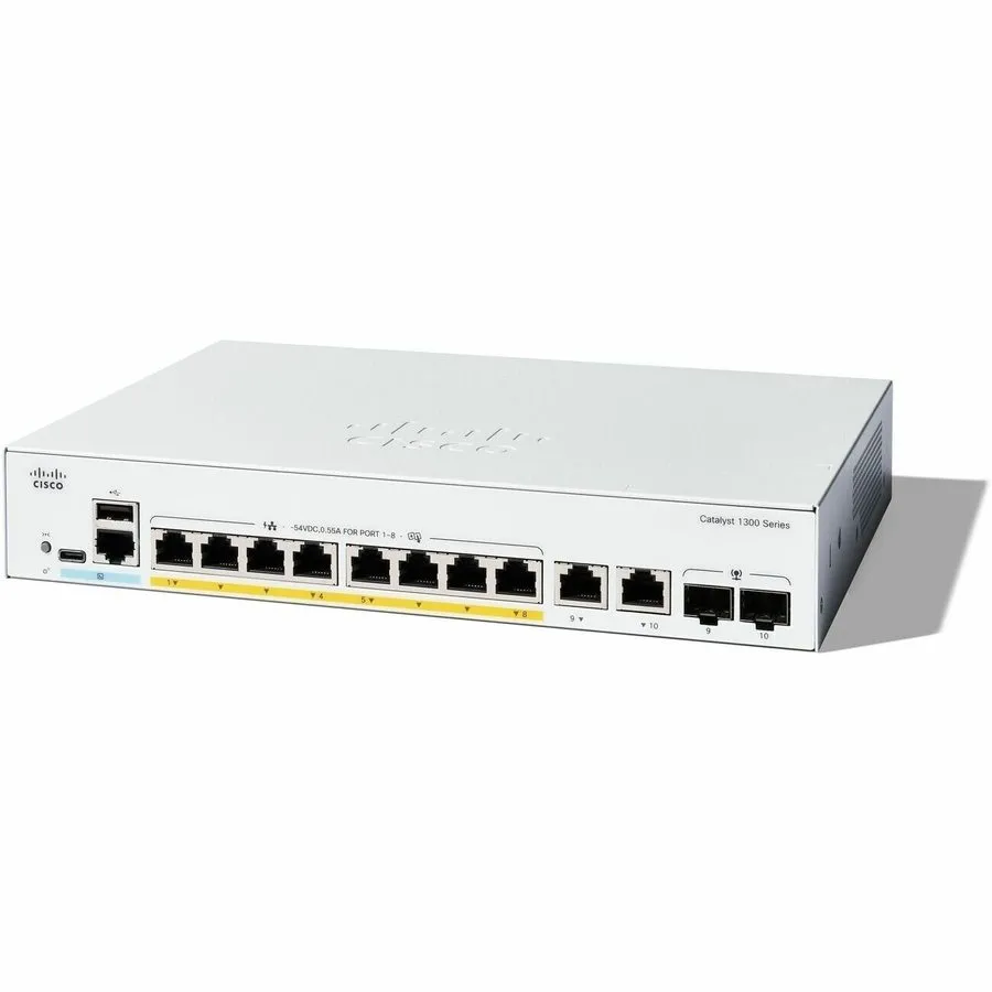 Коммутатор Cisco C1300-8P-E-2G Catalyst 8-Port Gigabit PoE+ Switch