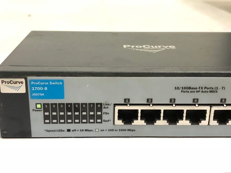 Коммутатор HP ProCurve 1700-8 8 Port Fast Ethernet Switch (7x 100Mbps, 1x 1Gbps)