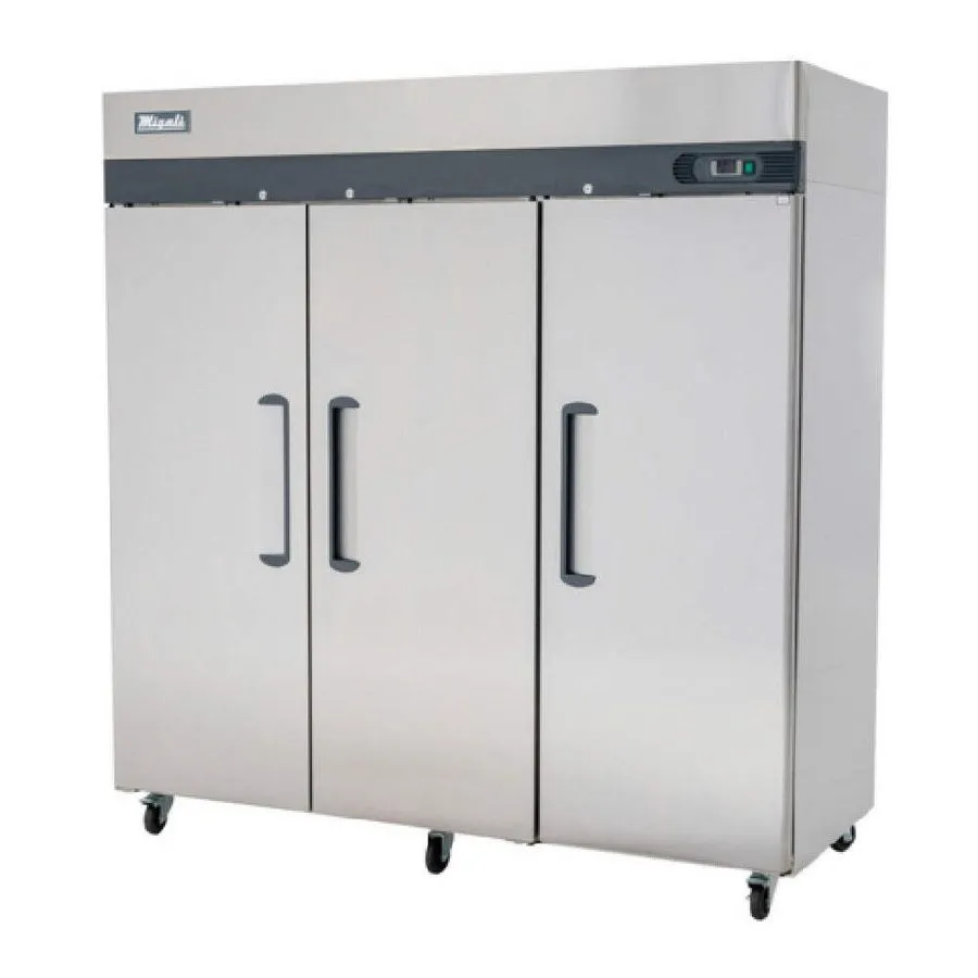 Холодильный шкаф Migali C-3R-HC 77" 3-Section Reach-In Refrigerator w/ 3 Solid D