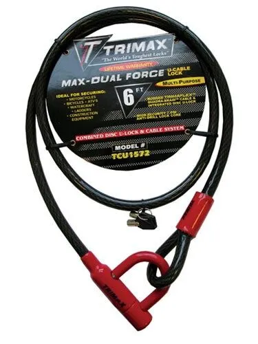 Такелажная скоба TRIMAX Trimaflex Cable Lock 72 in (15mm) U-Shackle Key TCU1572 — фото лота 1