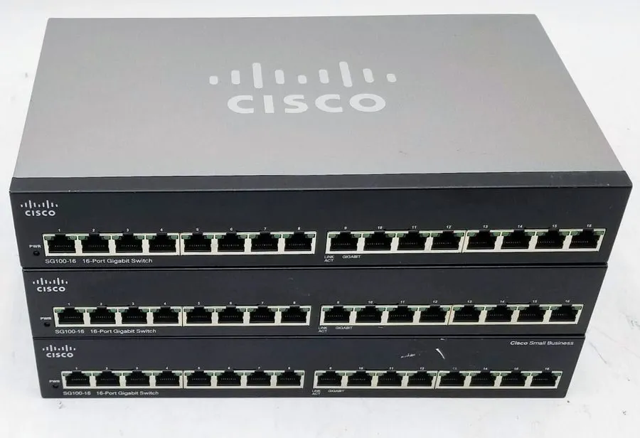 Коммутатор Cisco SG100-16 16 Port Unmanaged Gigabit Ethernet Switch Business Rac