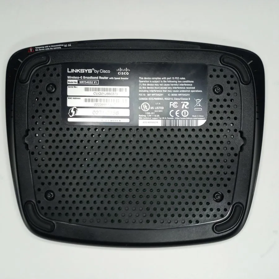 Маршрутизатор Cisco Linksys WRT54GS2 v1 54 Mbps 4-Port 10/100 Wireless G Broadba