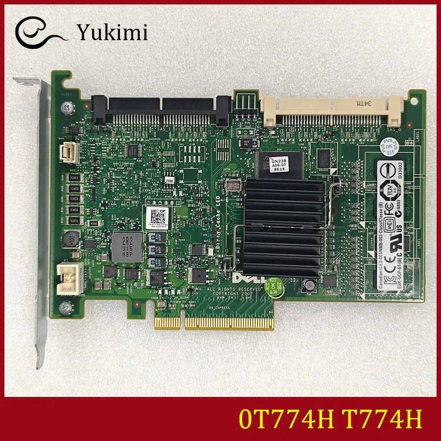 Контроллер DELL PERC 6/i 3Gb/s PCI-E x8 SAS RAID Controller Dell P/N 0T774H
