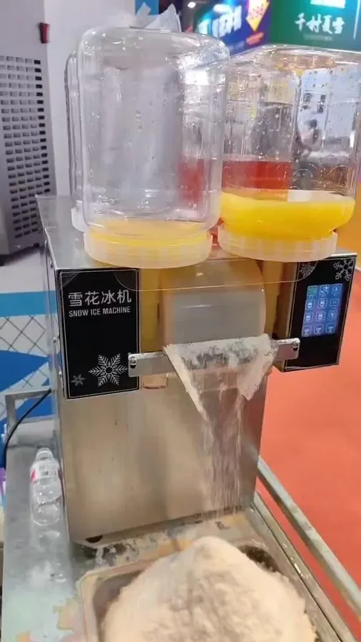 Льдогенератор 120KG/24H Commercial Snowflake Ice Machine Snow Cone Shaving Maker