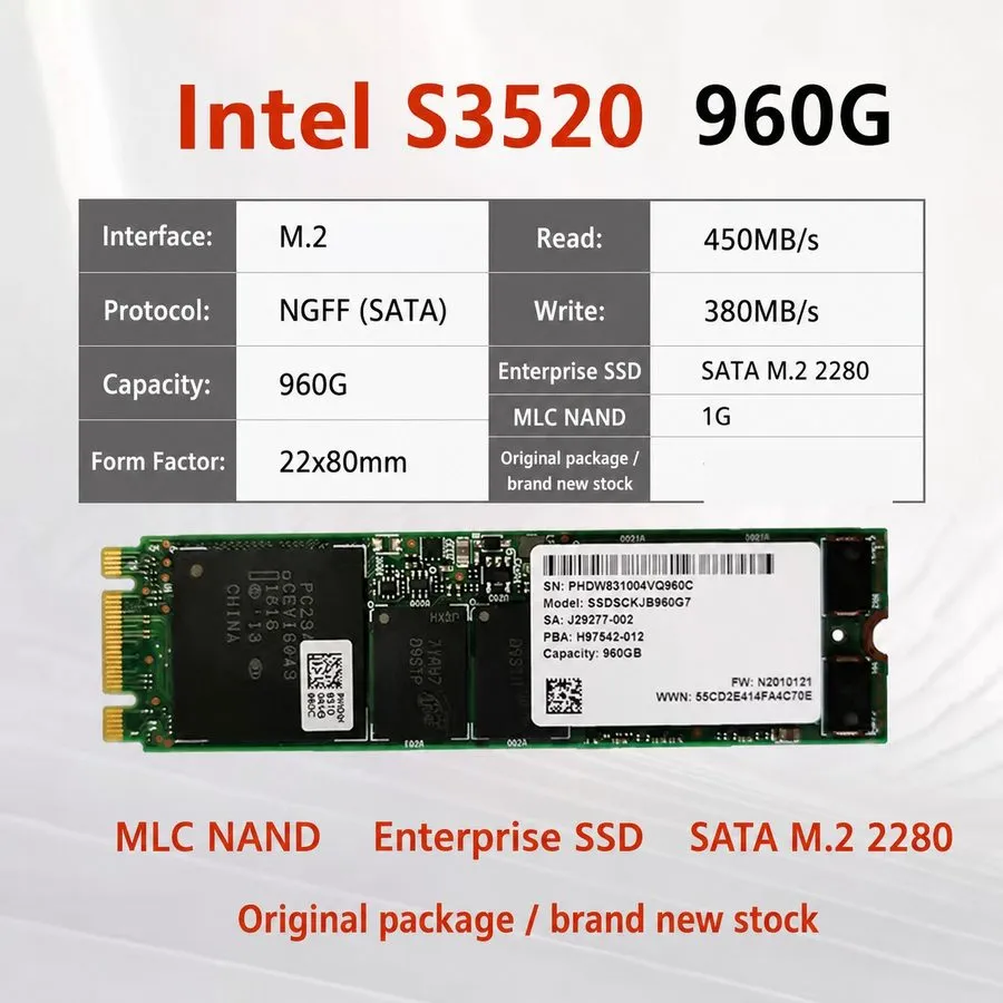 SSD-накопитель Intel DC S3520 120GB 2.5" SATA 6Gb/s Enterprise SSD