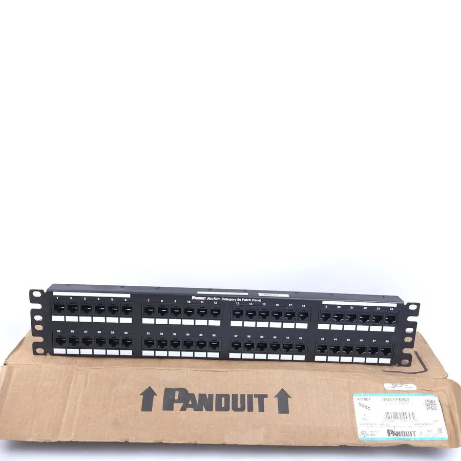 Патч-панель Panduit NK5EPPG48Y 2RU Flat Punchdown Patch Panel Cat 5e 48 Ports