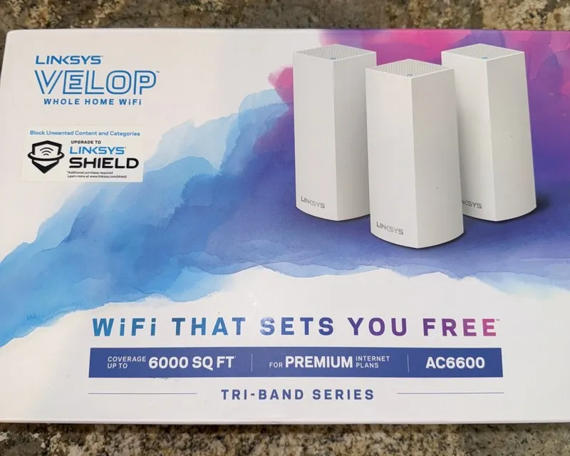 Коммутатор Linksys Velop Tri-band Series Intelligent Mesh WiFi System, White, AC